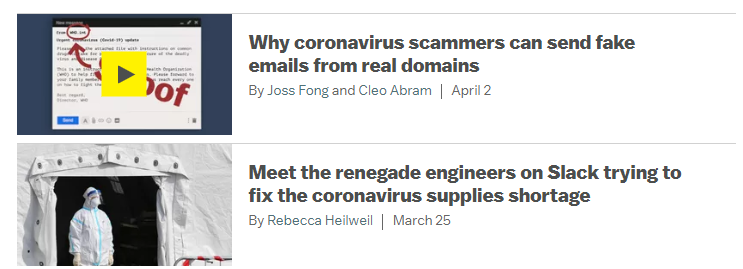 3/I mean, let's go to Vox's Technology section.  https://www.vox.com/technology With the possible exception of one story about news on Facebook, everything here is either pro-tech or just neutral, factual stuff people might want to know.