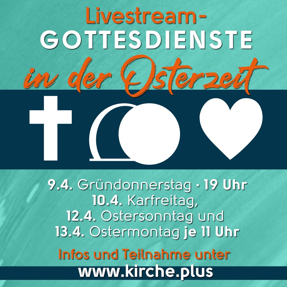 #GemeinsamZuhause #GemeinsamStark #OnlineVerbunden #VirtuellVerbunden
#Gottesdienst #Ostern #LiveStream
<a href="/KirchePlus/">kirche.plus</a> feiert gleich mehrfach #OnlineGottesdienst.
#SeiDabei #SeidDabei!
🙏✝️#ErIstAuferstanden! #WahrhaftigAuferstanden!
kirche.plus/index.php/2020…