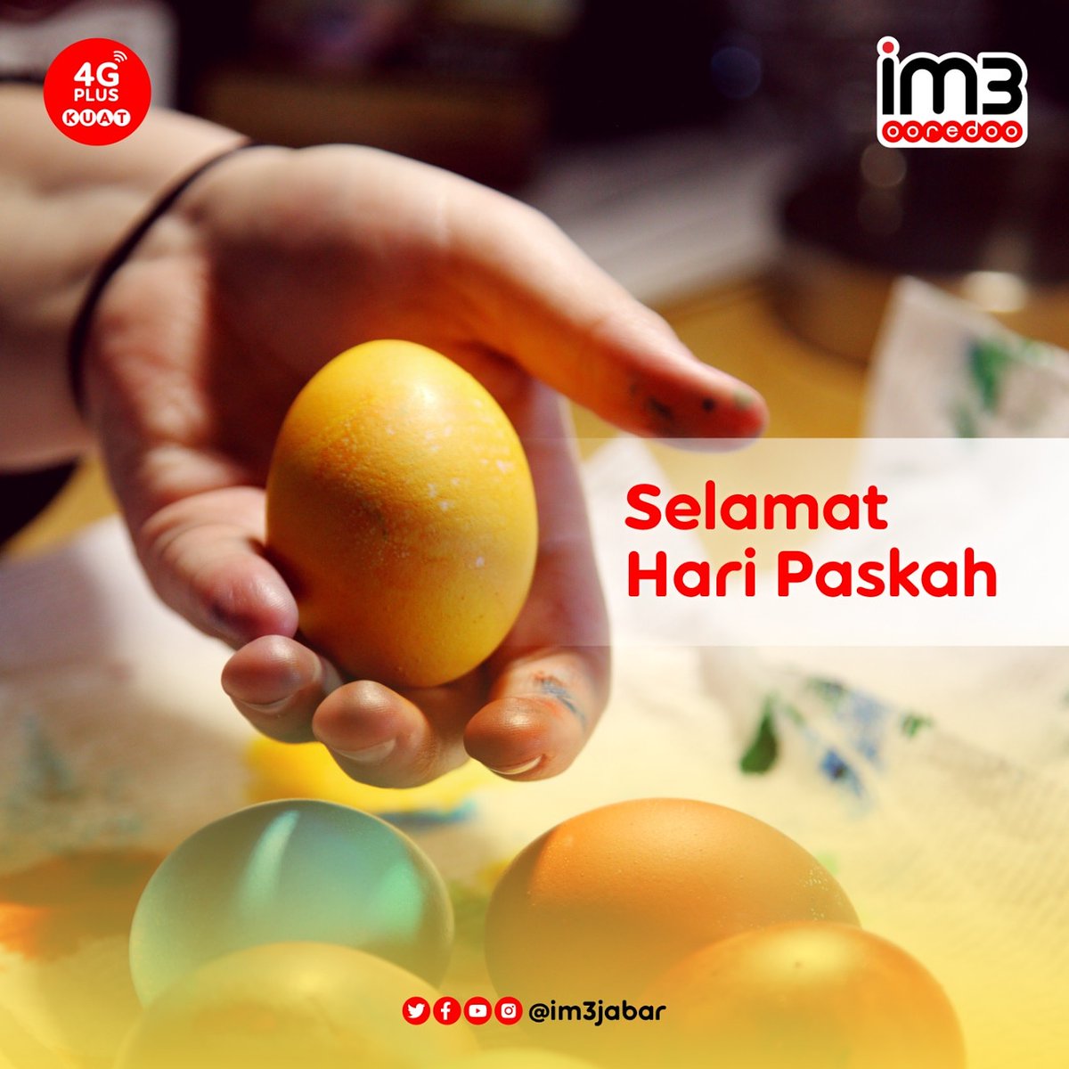 Rayakan hari ini dengan damai, cinta, dan penuh kebahagiaan. Selamat merayakan Paskah semoga selalu mendapatkan kedamaian yang suci.

#IndosatOoredooUntukIndonesia