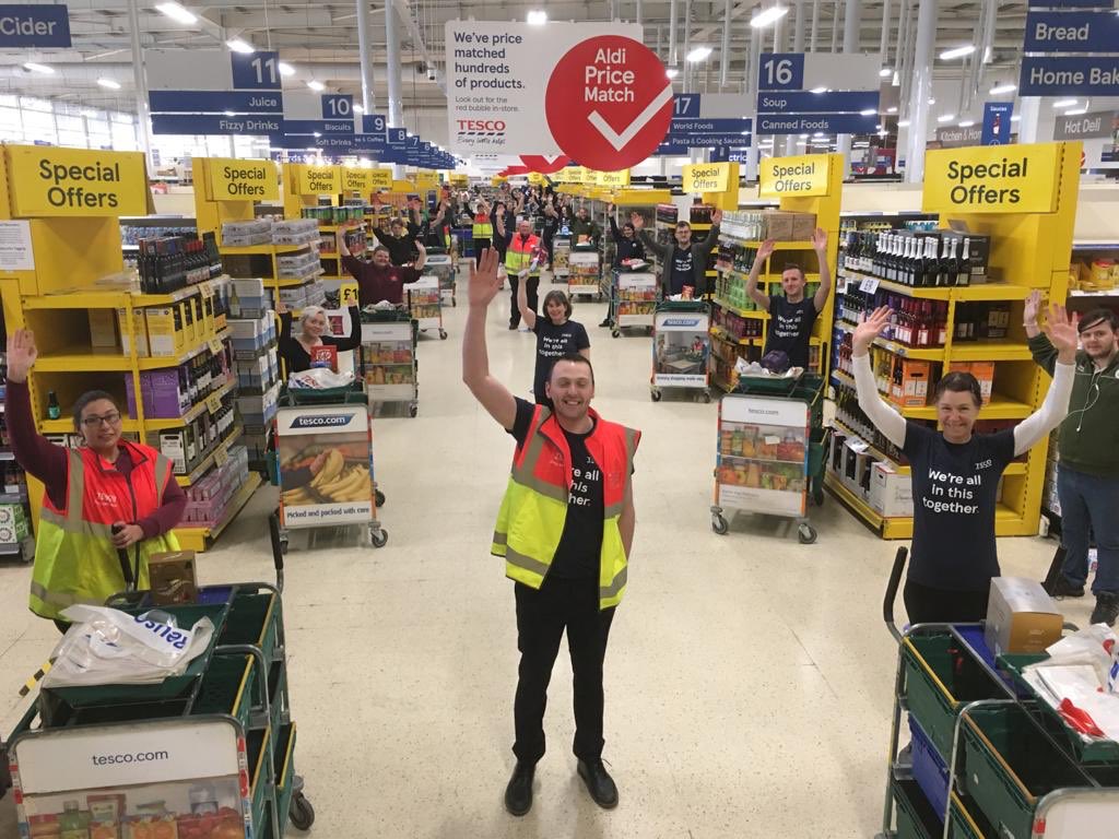 Massive thank you to the small Army of volunteers and drivers who worked this morning to pick and deliver shopping to our most vulnerable customer this Easter Sunday #Tescofinest  ￼#teamdotcom #teamstockport <a href="/Tesco/">Tesco</a>