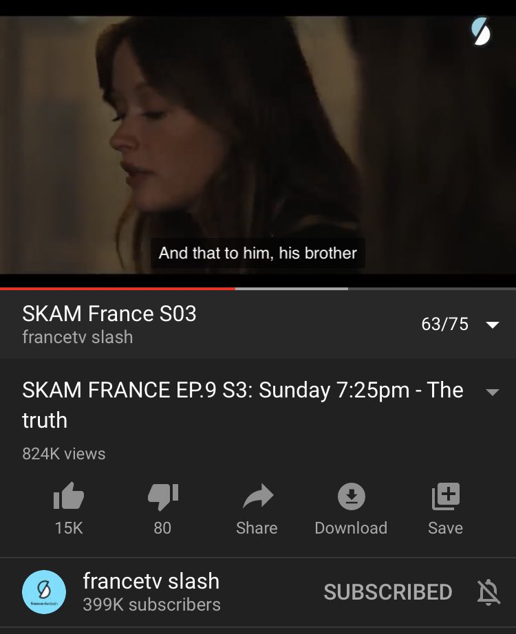  #skamfrance Charles chooses to support his brother instead of Manon.
