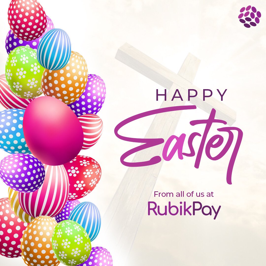 Warm wishes on Easter to all our customers and their families. May this festive celebration day bring along positive energies and great joy in your lives.

#rubikpay #rubikcube #paybuddy #agentbanking #payment #nanoloans #EasterSunday #Easter #EasterAtHome