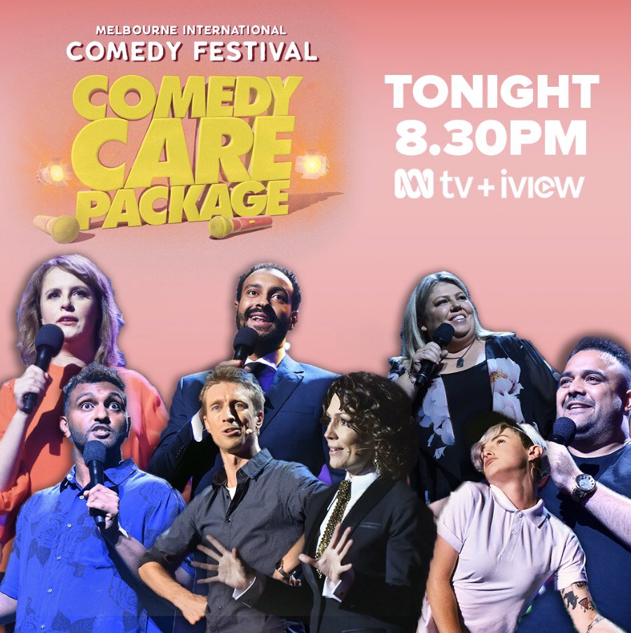 Get your screens tuned to comedy because our care package is about to kick off! Packed with laughs and good times - and it all kicks off at 8.30 tonight on <a href="/ABCTV/">abctv</a>! #MICF