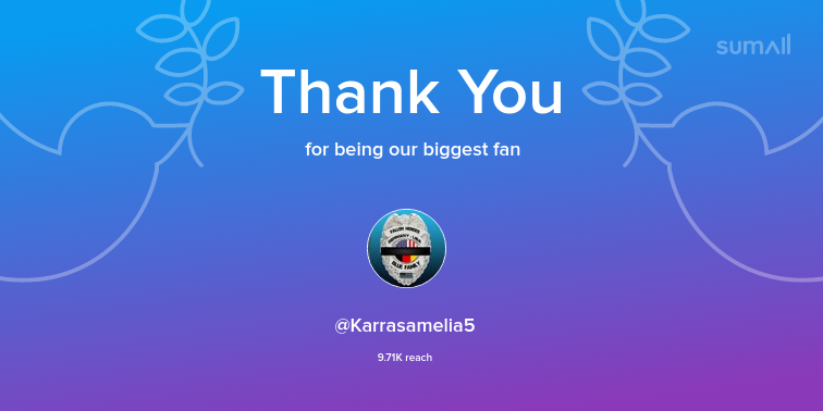 Our biggest fans this week: Karrasamelia5. Thank you! via sumall.com/thankyou?utm_s…