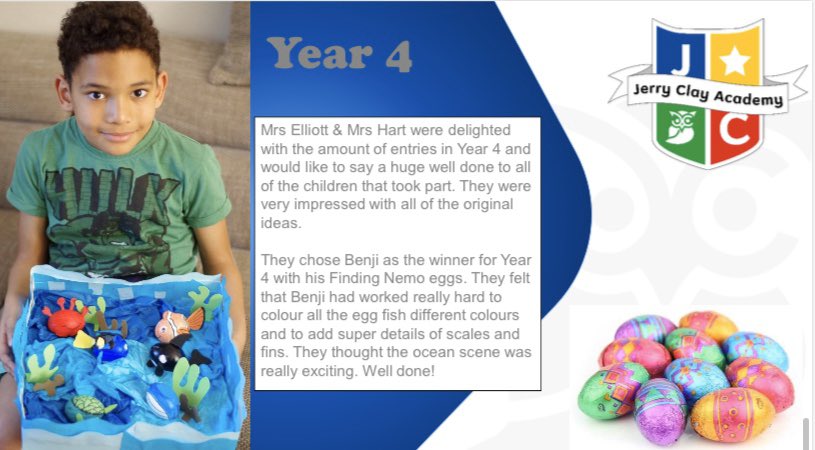 JCAWakefield's tweet photo. Thank you for all of the entries for Year 4. A very difficult decision! The winner is..........#JCAEaster #EasterYear4 π£π£π£ https://t.co/yvs8quPNEg