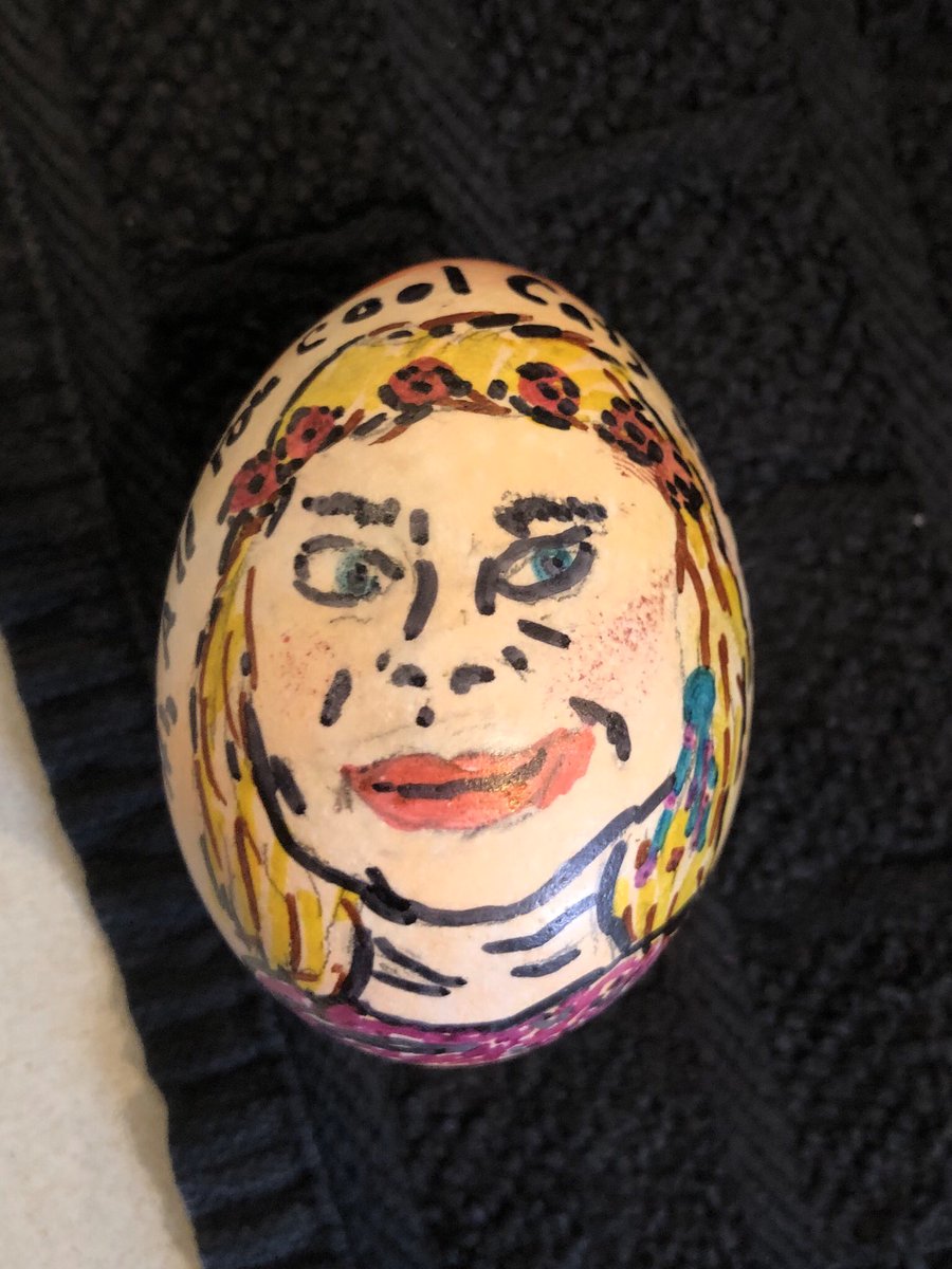 Mr_BBres's tweet photo. Having fun decorating Easter Eggs. Carole was much harder to draw on an egg😂.                             #JoeExotic #coronavirus2020 https://t.co/yVDu7prrbE