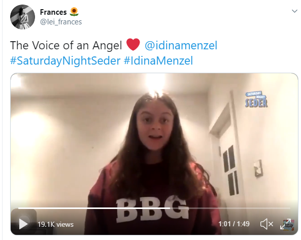 Linda Sarsour just retweeted a video of Idina Menzel singing Ma Nishtana with Zionist youth from the B'nai B'rith Youth Organization on  #SaturdayNightSeder Yes, indeed, Zionism is beautiful, Linda.