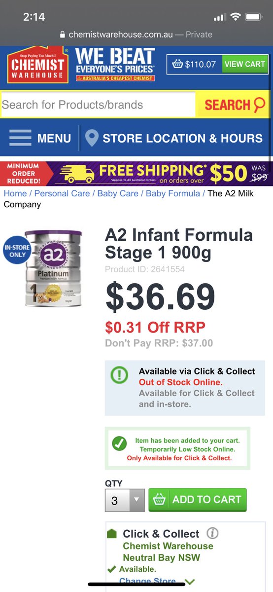People claiming families can’t get formula etc. is this really true? I don’t have kids but a quick search tells me it’s readily available in Syd CBD area on CW click & collect. I could buy 3 tins.. People whinging about daigou started long before COVID & imo its driven by racism