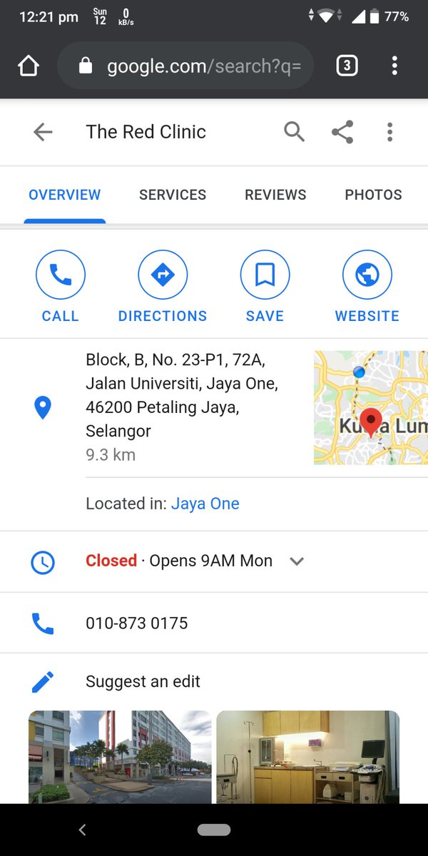 The Red Clinic is Jaya Open is operating. Contactable via WhatsApp - 010-873 0175FYI - not an endorsement of quality of services.