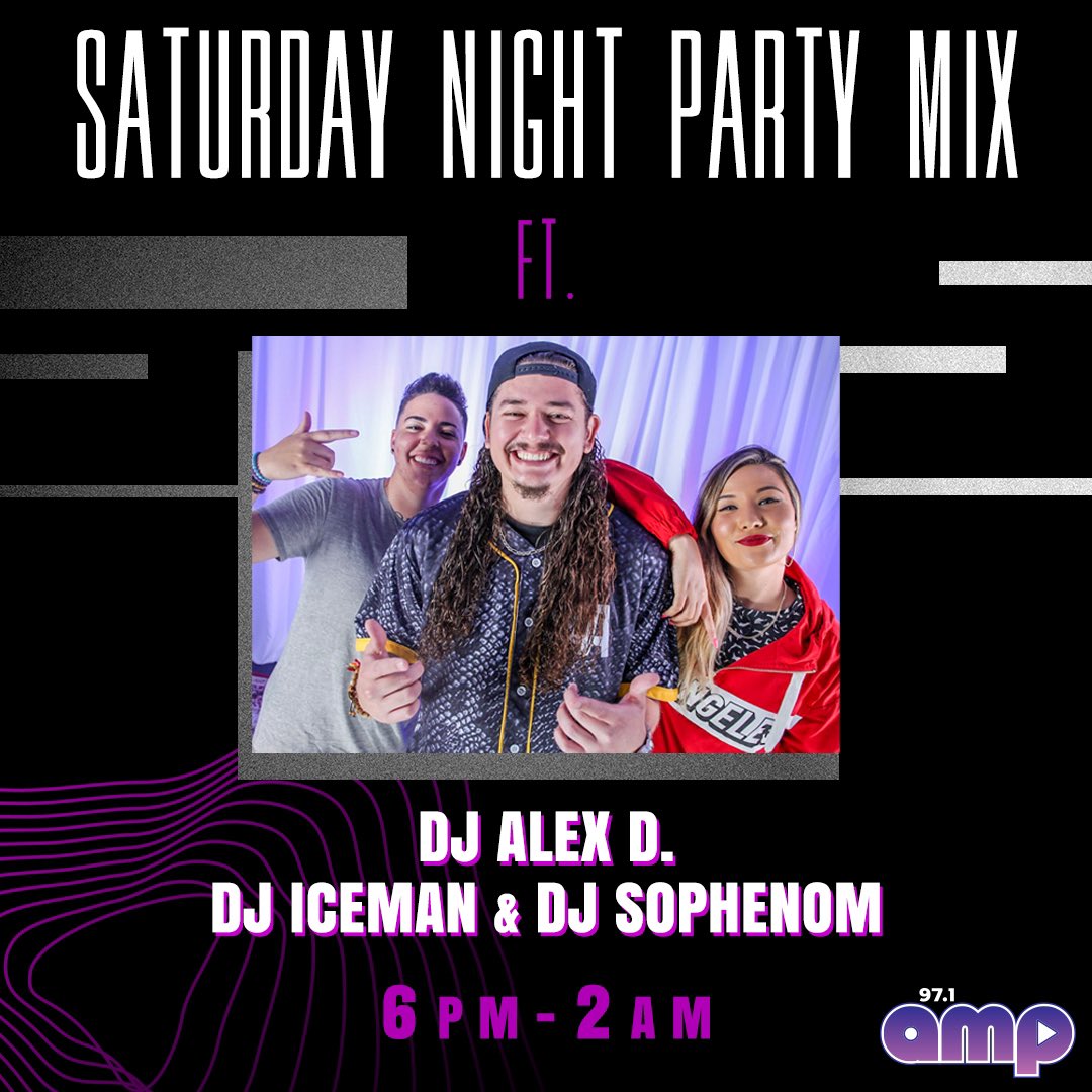 971now's tweet photo. TONIGHT &amp; EVERY SATURDAY! It’s THE SATURDAY NIGHT PARTY MIX🔥 with @imdjiceman &amp; @sophenom in the mix 🔥 Tune in and turn it up TONIGHT! Hosted by @djalexd_ 🙌🏽 [https://t.co/YARVS9YJye] or STREAM on the @radiodotcom app 🔊🔊🔊✨#TheSaturdayNightPartyMix #971ampradio https://t.co/LFqZozryjJ
