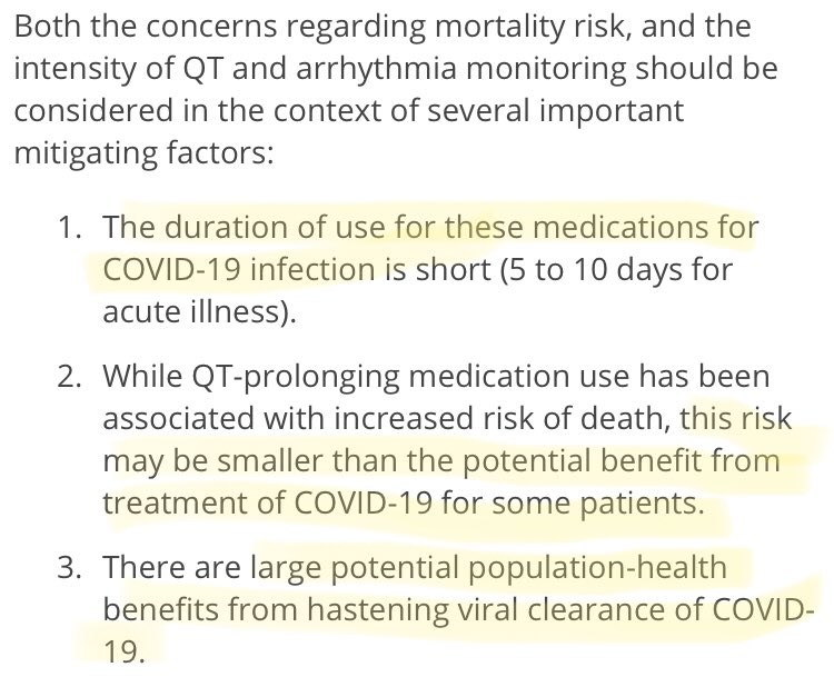  https://www.acc.org/latest-in-cardiology/articles/2020/03/27/14/00/ventricular-arrhythmia-risk-due-to-hydroxychloroquine-azithromycin-treatment-for-covid-19