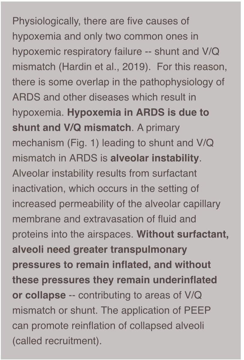 After reading this by Dr Corey Hardin  https://mailchi.mp/e10a89ac5988/tz4idnzryr-4388986?e=067eb3a1b5 I totally agree with  @PulmCrit. “L-Type” proposal ignores years of research on ARDS pathopys. Alveolar instability should be recrutable! Early ARDS is not ARDS if you are able to recruit. Early ARDS = PseudoARDS (1/2)