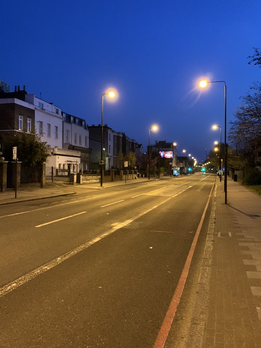 The film set from 28 Days Later that is an empty Brixton Road...