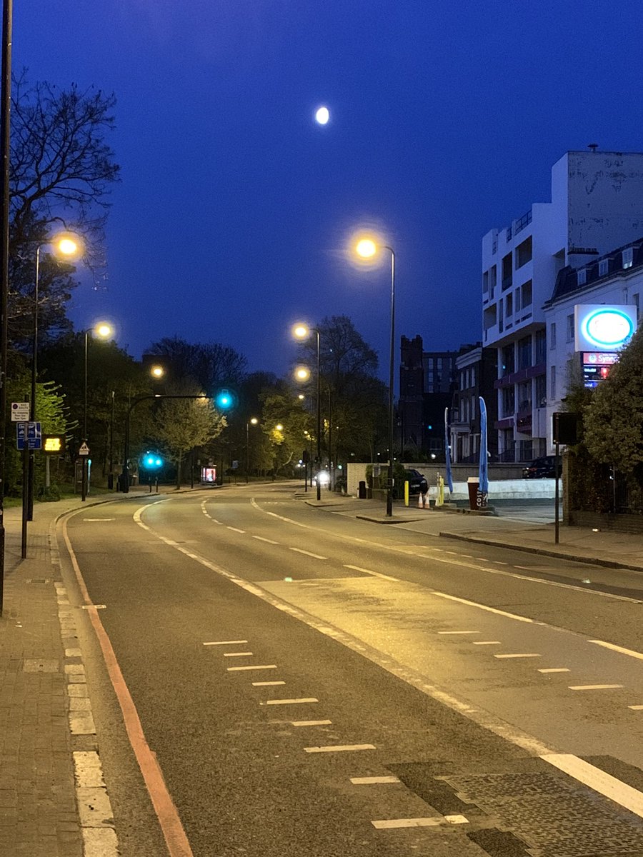 The film set from 28 Days Later that is an empty Brixton Road...