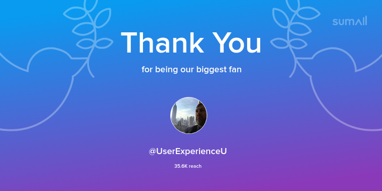 StartupFriendsN's tweet photo. Our biggest fans this week: UserExperienceU. Thank you! via https://t.co/LF0tmZF7pZ https://t.co/mhy6XgnZ3x