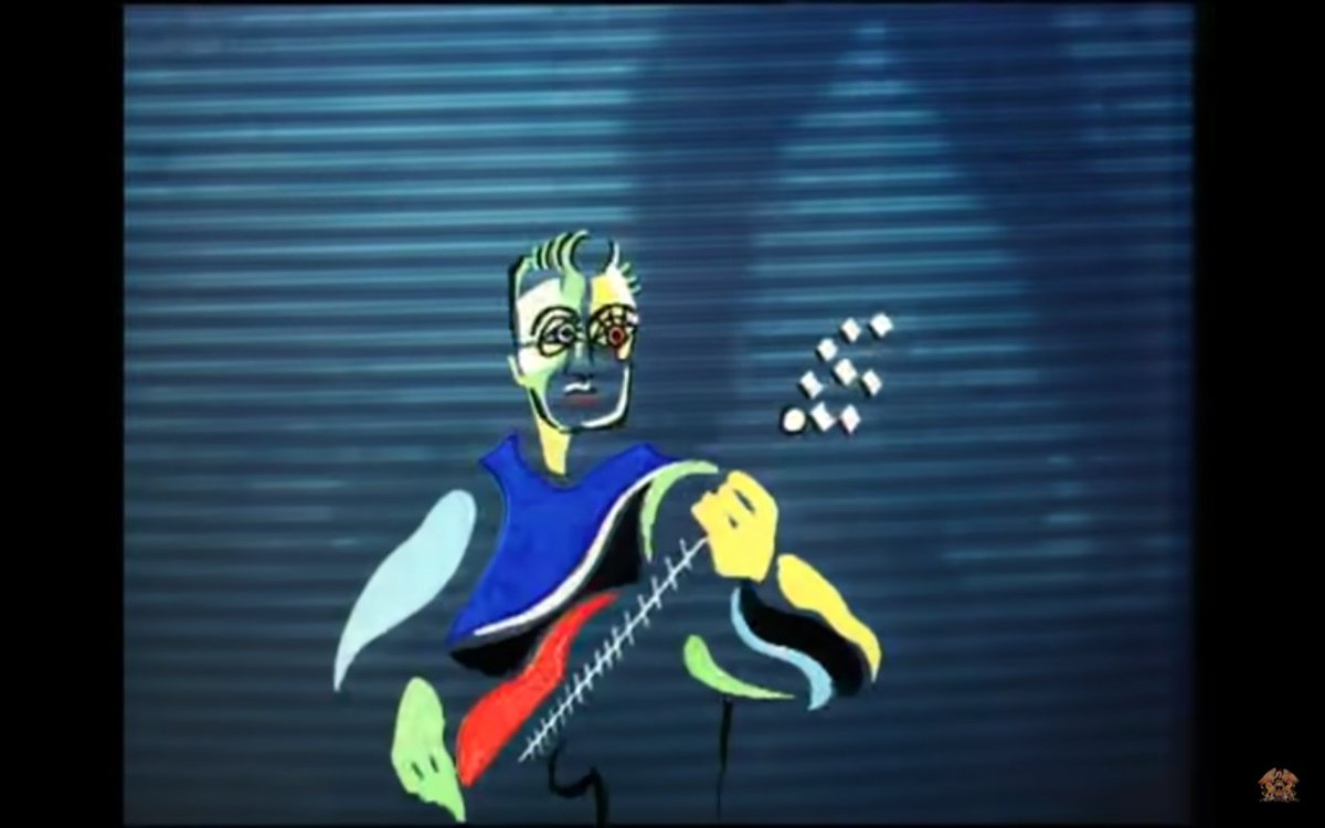 The band members only appear as illustrations and images, mainly taken from earlier Queen music videos, on a cinema screen in the same manner as in the film Nineteen Eighty-Four.