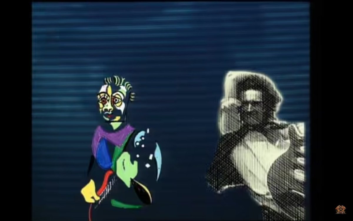 The band members only appear as illustrations and images, mainly taken from earlier Queen music videos, on a cinema screen in the same manner as in the film Nineteen Eighty-Four.