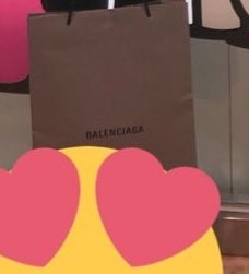 when he tried to cover up the balenciaga logo, modest babie 