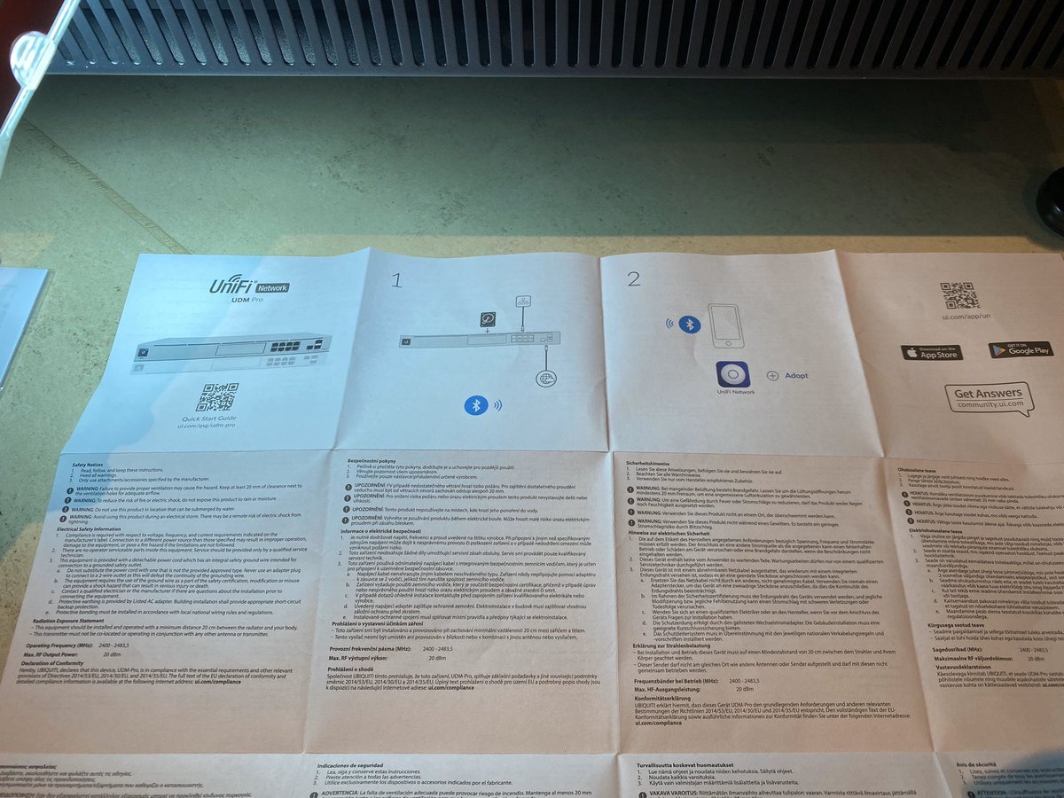 I love my  @ubnt gear, but the print size on the docs that come with it is kinda insane. QR code straight to the online content! For anyone interested, here’s the UDM Pro quick start guide:  https://dl.ui.com/qsg/UDM-Pro/UDM-Pro_EN.html