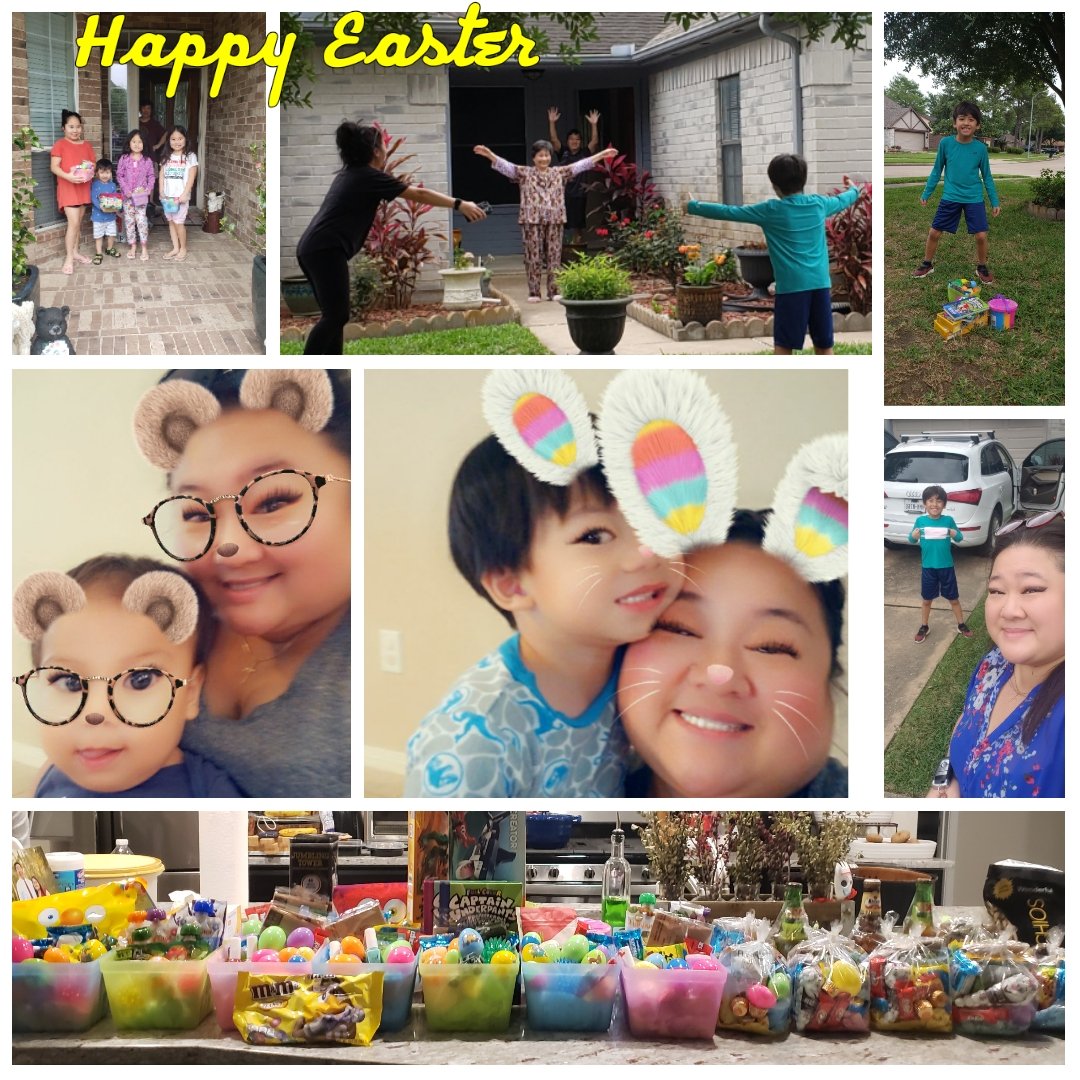 MoniLe04's tweet image. Happy Easter from my family to yours! 
Curbside deliveries, Easter basket hunts, and air hugs with my family!
#PracticingSocialDistancing
#GivingTheKidsSomeNormalcy
@JohnStevens_