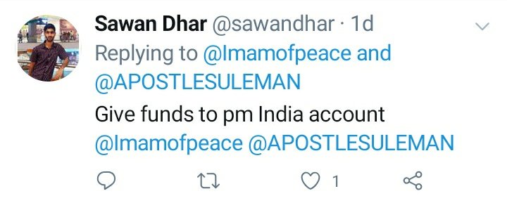 All the Indians beneath the infamous post outrightly rejected the offer but the e-bambiallas ain& #39;t sleeping on it