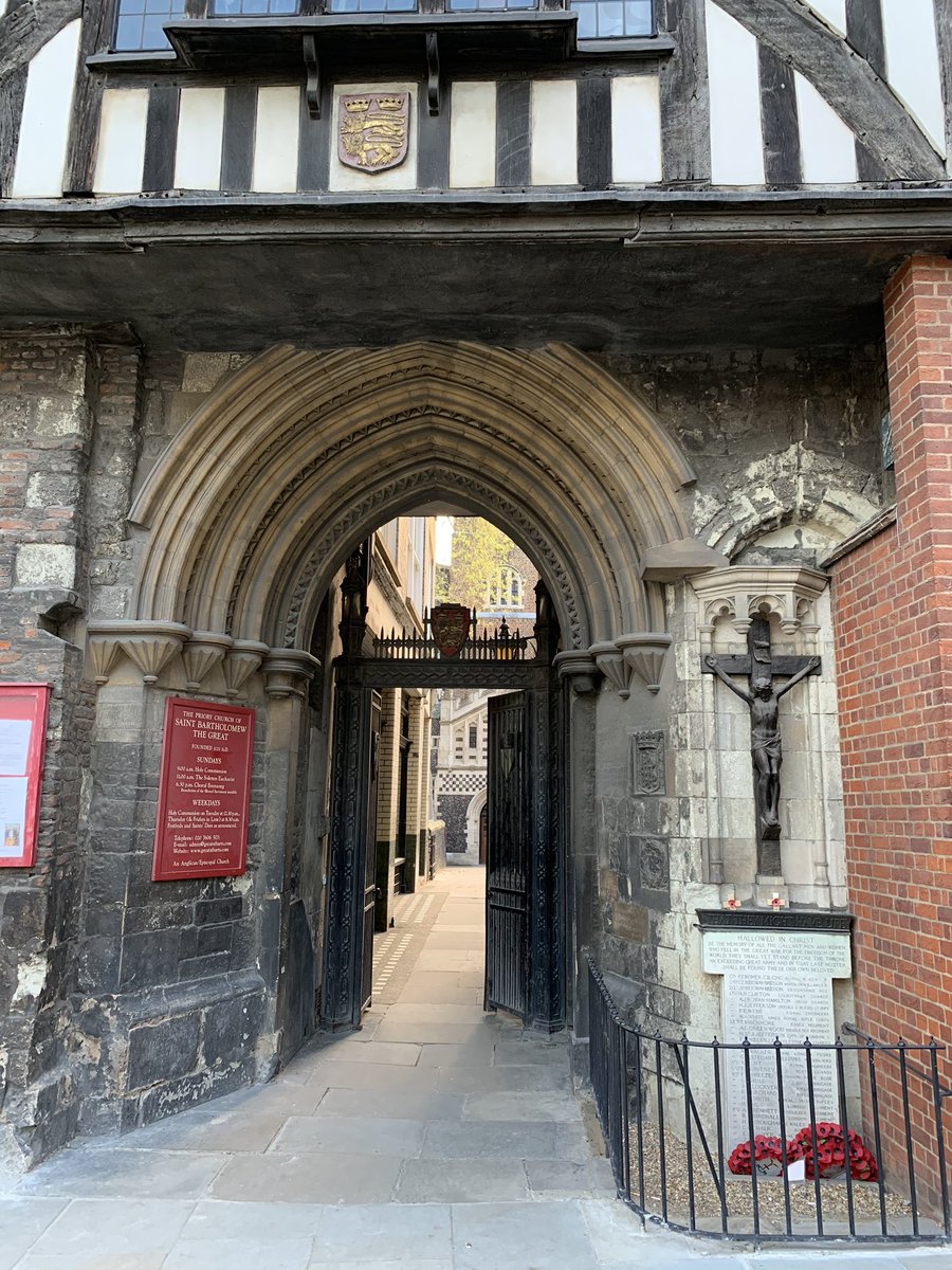 A tip of the hat to  @StBartholomews, which not even the Black Death & the Great Plague of London could close, but today, this Easter morning, stands locked. History being made...