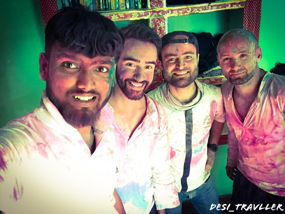 DTravller's tweet photo. Holi celebration with foreigners at home
.
#holi #happyholi #vrindavan #mathura #travllers #couchsurfing #youtuber #vlogger https://t.co/goK2BTSVsB
