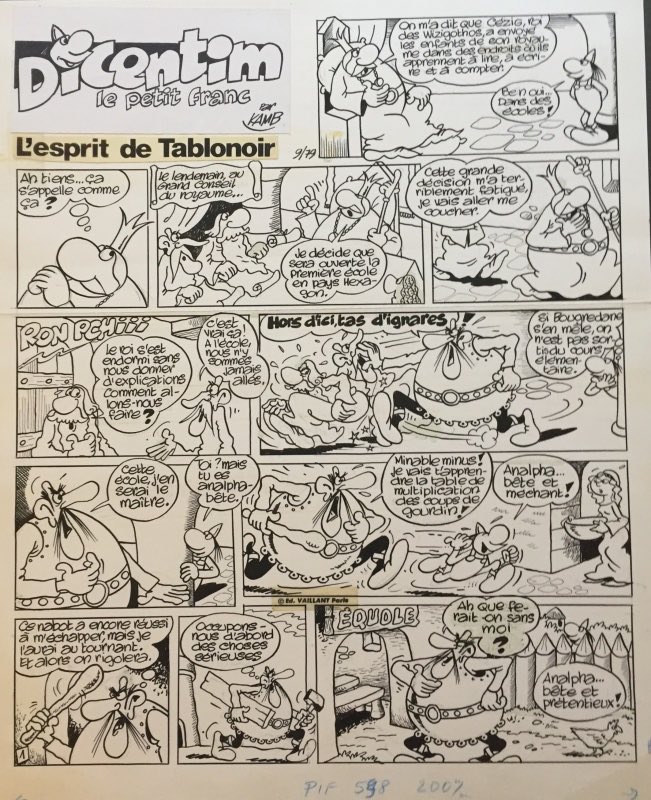 Dicentim paraît de 1973 à 1980 et est réédité jusqu’à la fin provisoire de Pif gadget en 1993)