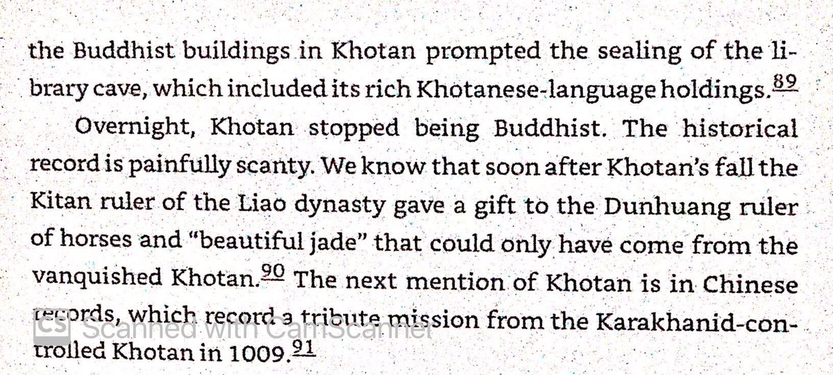 Uyghurs were defeated by Kirgiz in 840, sending refugees south to Turfan & Gansu. New Turkic confederacy, Karkhanids formed by 955 & adopted Islam. They fought Hotan for decades, finally winning by 1006 & destroying Buddhism temples in the region.