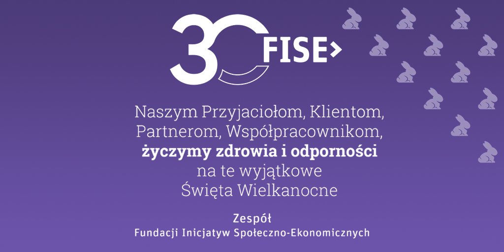 Dużo zdrowia i odporności życzy Wam Zespół Fundacji Inicjatyw Społeczno-Ekonomicznych 💜💚🐣