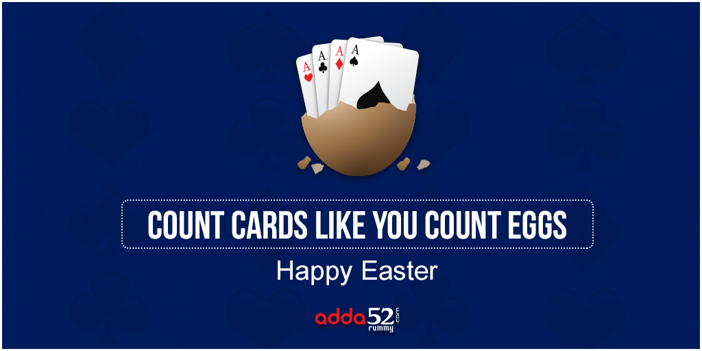 Adda52Rummy's tweet photo. Play your egg-cellent game this Easter and save big on winnings with Adda Chips!
#HappyEaster2020  #EasterWishes #Easter2020 #Festive #Adda52Rummy #AddaChips #HappyEasterSunday #HappyEaster #Easter2020 #Easter #EasterSunday #CardsOverCovid #EasterSunday2020 #EasterEgg https://t.co/MLDQXpXnCU