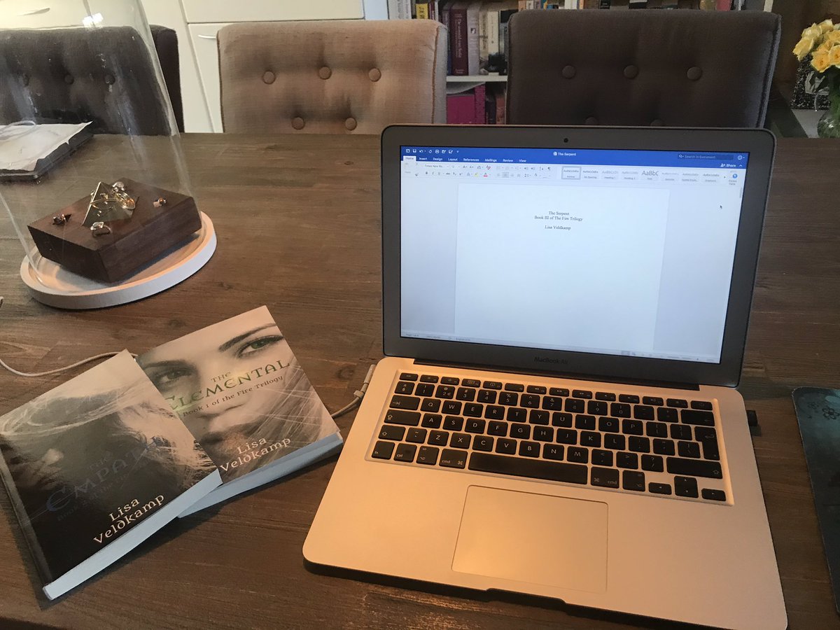 LisaVeldkamp's tweet photo. Work in progress.... The Serpent, book III of #TheFireTrilogy #TheElemental #TheEmpath @dragonmoonpress @Pams_Prose https://t.co/bOh84y6nFe