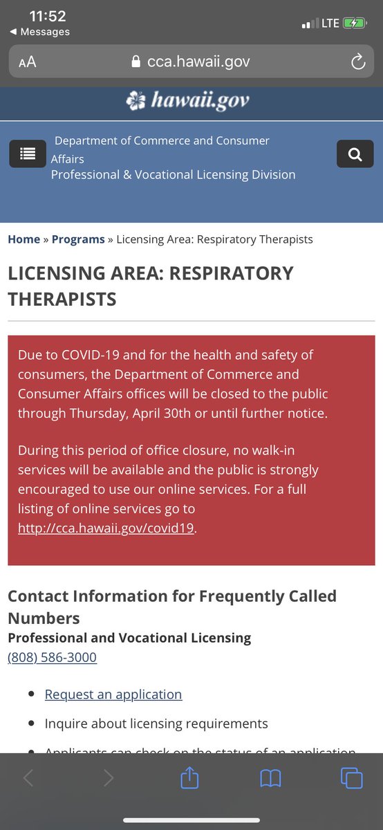 But our local healthcare system isn’t just low on supplies. Our local healthcare system is low on healthcare workers. Right now, there is active recruitment for respiratory therapists going on around the United States for Hawaii.