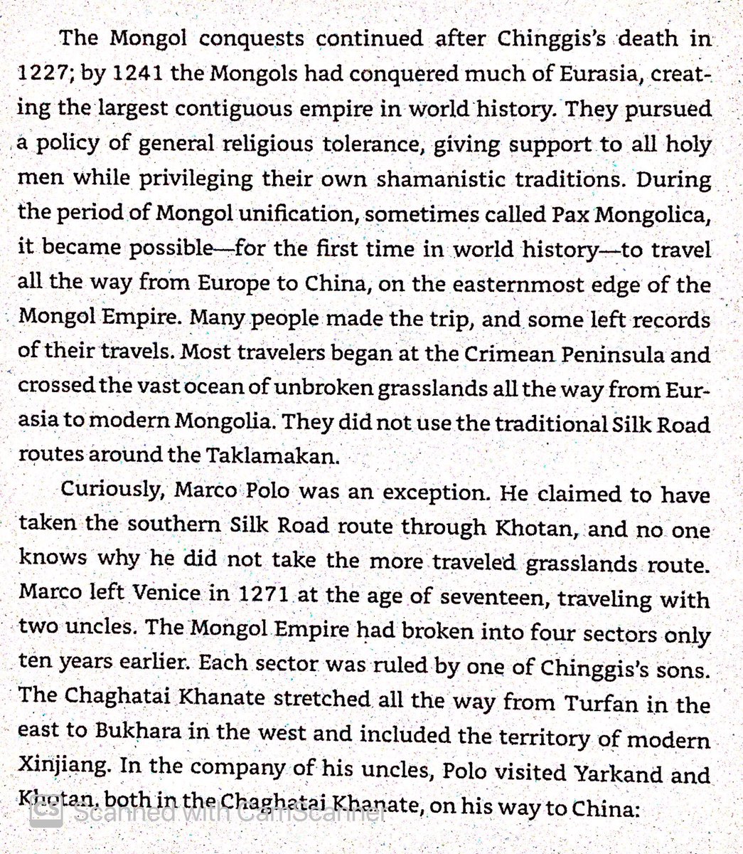 After Genghis Khan’s conquests, the Eurasian land trade route shifted north to the steppe, bypassing the traditional Silk Road around the Taklamakan Desert.