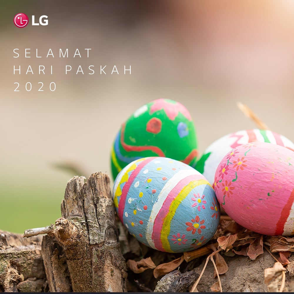 lgeindonesia's tweet image. Selamat Hari Paskah 2020

Semoga kesabaran, kedamaian dan suka cita selalu berada di tengah kita semua.

#paskah 
#paskah2020 
#dirumahaja 
#stayathome 
#LGITIndonesia
#LGIndonesia