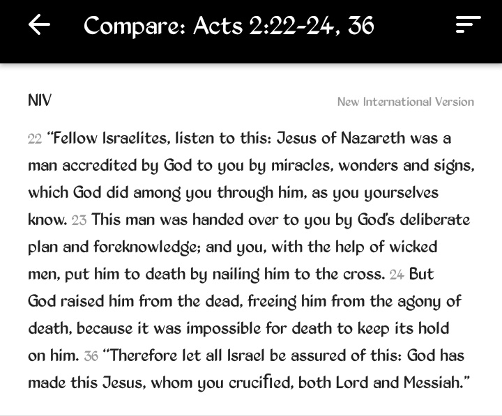 After Jesus was RAISED FROM THE DEAD, & after He had sent the promised Holy Spirit on the day of Pentecost,Peter revealed the long hidden identity of this Jesus to all men! For the 1st time!He said,"God has made this Jesus whom you crucified both Lord & Christ" Halleluyah