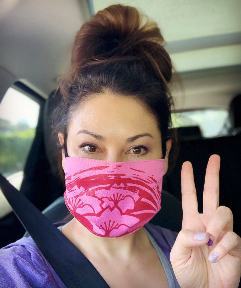 kimievansmedia's tweet photo. #FlashYourMask challenge! Post a pic of your mask & tag some friends to do the same. 😷 #mask #QuarantineLife #quarantinemask https://t.co/uq153piYRb