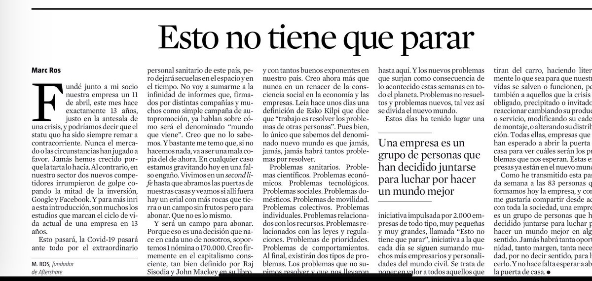 Marc_Ros's tweet photo. No estoy acostumbrado, menos en @LaVanguardia, pero deseo que quede la intención de ayudar. #buenodias #bondia https://t.co/f3HotZEodp