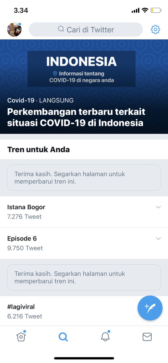 Kali aja belum tahu, kalau ada trending topic sampah bisa dilaporin, tinggal pencet tanda arah ke bawah trus pilih alasannya.