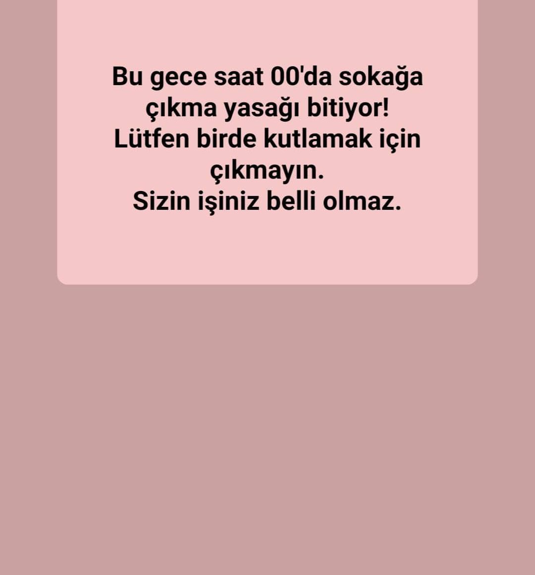 Lütfen yurdum insanları sakin olun🙏🙏