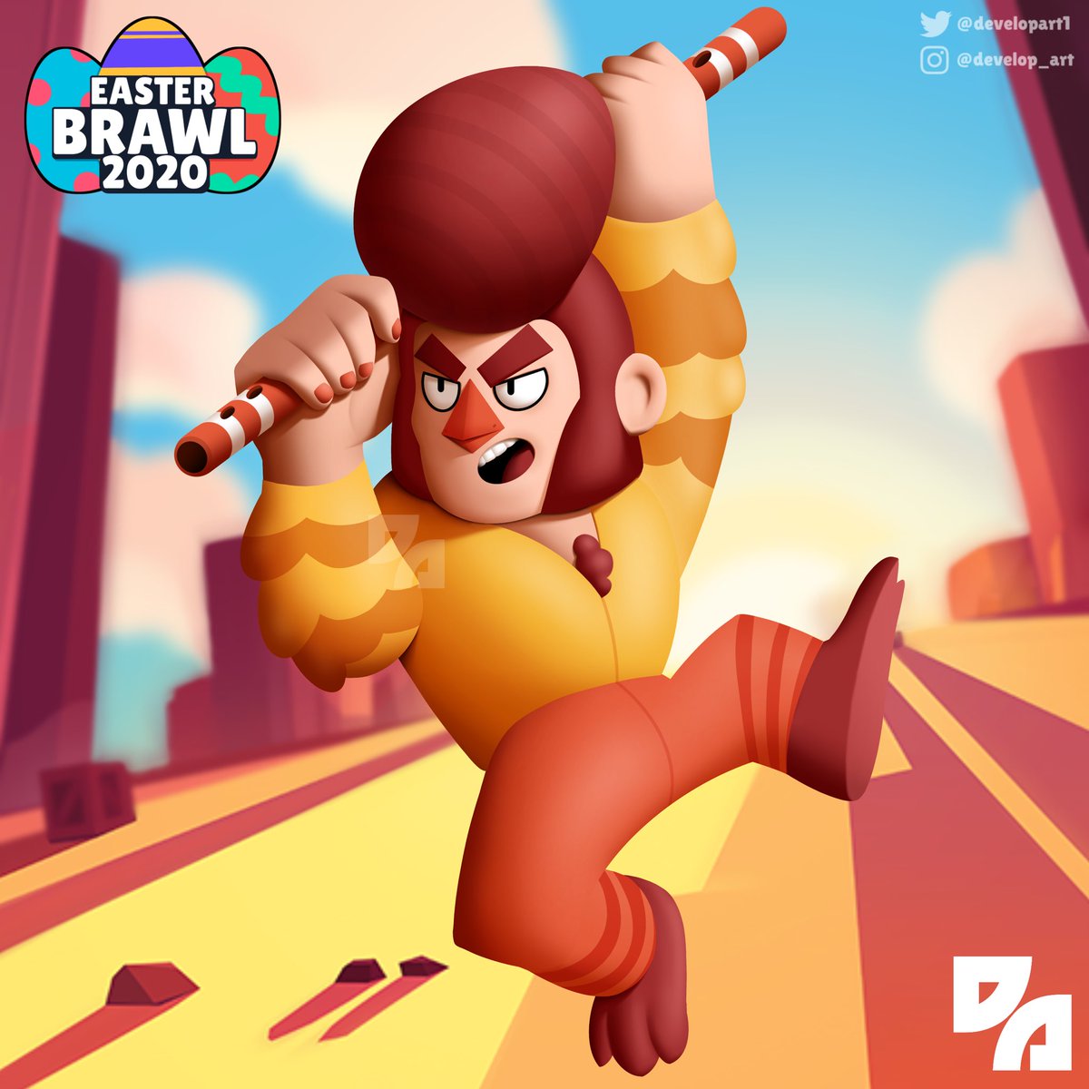 Dev On Twitter Kukarebull Fun Skin For Easterbrawl Collaboration Kukareku Is The Sound Roosters Make In Russian Huge Thanks To Chii 2016 For Helping And Explaining Pose And Proportions Easterbrawl2020 Brawlstars Brawlstarsart - t pose brawl stars