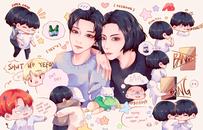 redrew ? stuffs!! 
(just cause I want to and have improved from last year's haha)

#yesung #heechul #fanart 