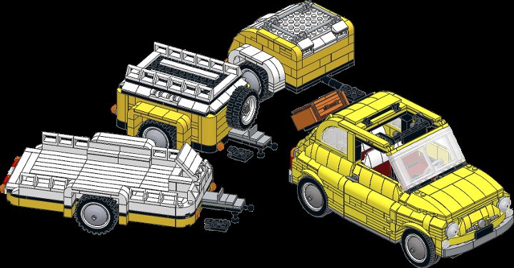 Nice addon's for the LEGO 10271 Fiat 500