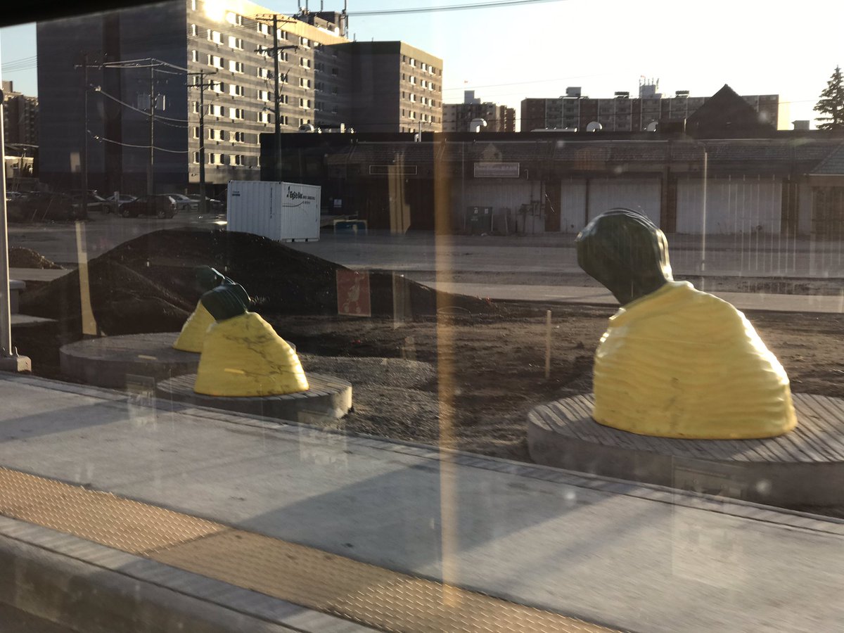 Here is some of the public art along the Southwest Transitway. These are the sugarbeets at Plaza Station.