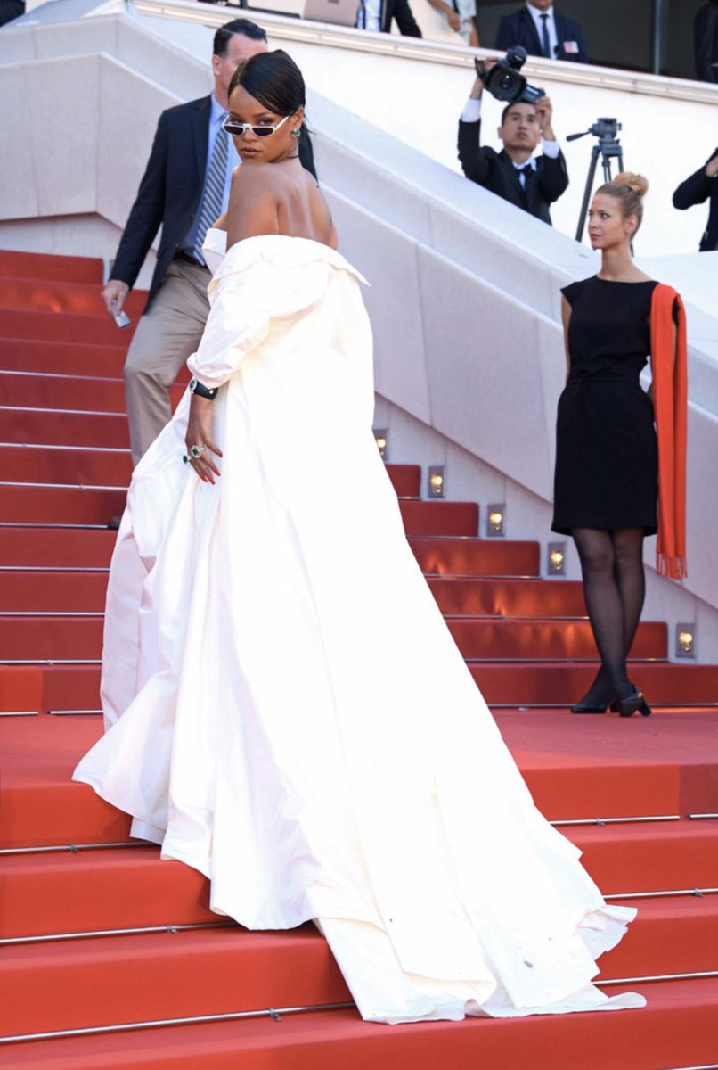 Showing up uninvited at the Cannes Film Festival in 2017. She& #39;s also wearing Dior.