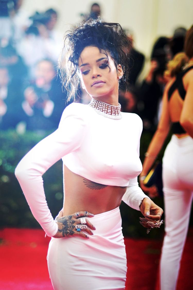 Rihanna in custom Stella McCartney at the 2014 Met Gala.