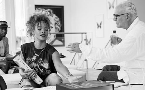 Rihanna and the legendary shoe designer Manolo Blahnik did 3 successful collections.