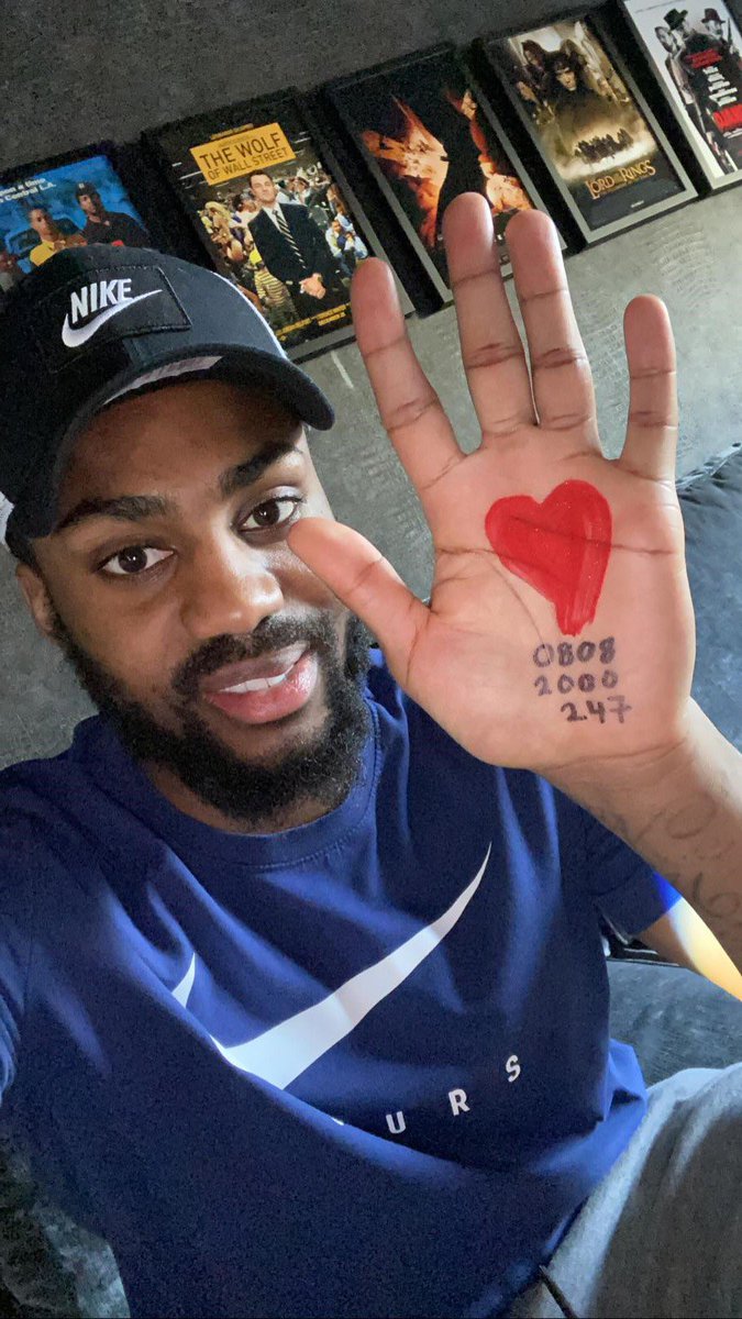 safelives_'s tweet photo. Big thanks to Danny Rose for supporting everyone who might not feel safe at home #YouAreNotAlone - help is available 0808 2000 247 ⁦⁦@safelives_⁩ ⁦@ChaynHQ⁩ ⁦@SpursOfficial⁩ ⁦@NUFC⁩ ⁦@England⁩ ⁦⁦⁦@ukhomeoffice⁩ ⁦ https://t.co/hZp5WHcOv8