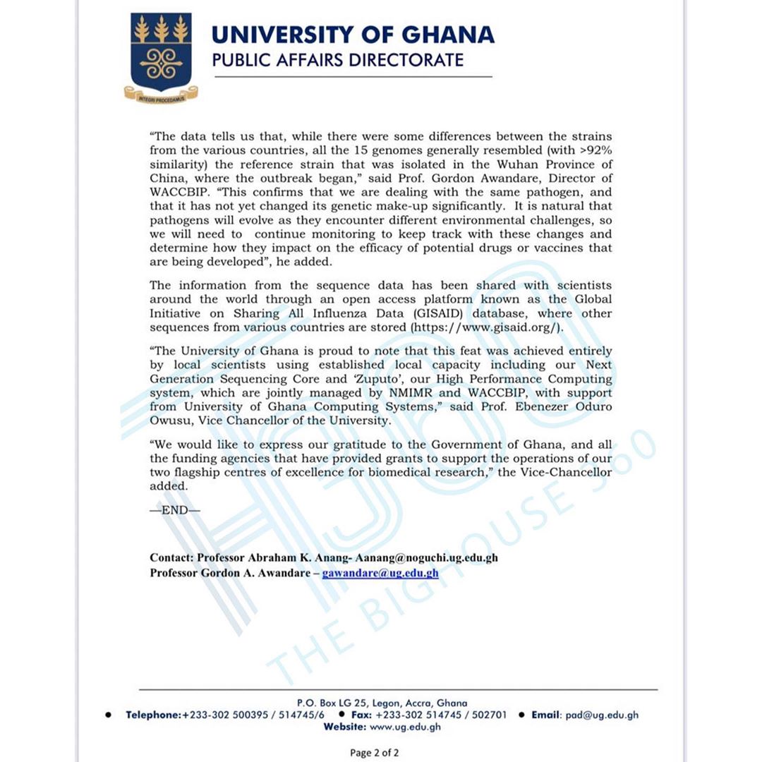 lsighana's tweet photo. #MustRead

University of Ghana Scientists Sequence Genomes of Covid-19

#COVID19 #UG #accra #ghana https://t.co/ngZx4dMvbB