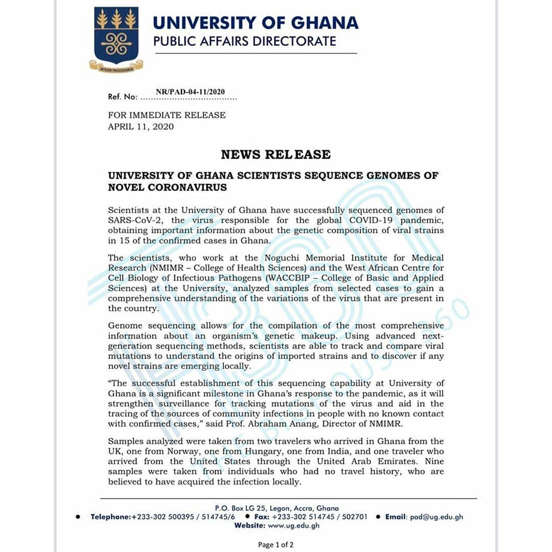 lsighana's tweet photo. #MustRead

University of Ghana Scientists Sequence Genomes of Covid-19

#COVID19 #UG #accra #ghana https://t.co/ngZx4dMvbB
